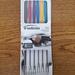 Kitchen Utensils - 6 Colorful Fondou Forks - New in Box by Trudeau